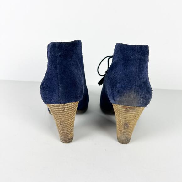 Sole Society blue suede lace up bootie Size 9 - Picture 6 of 10